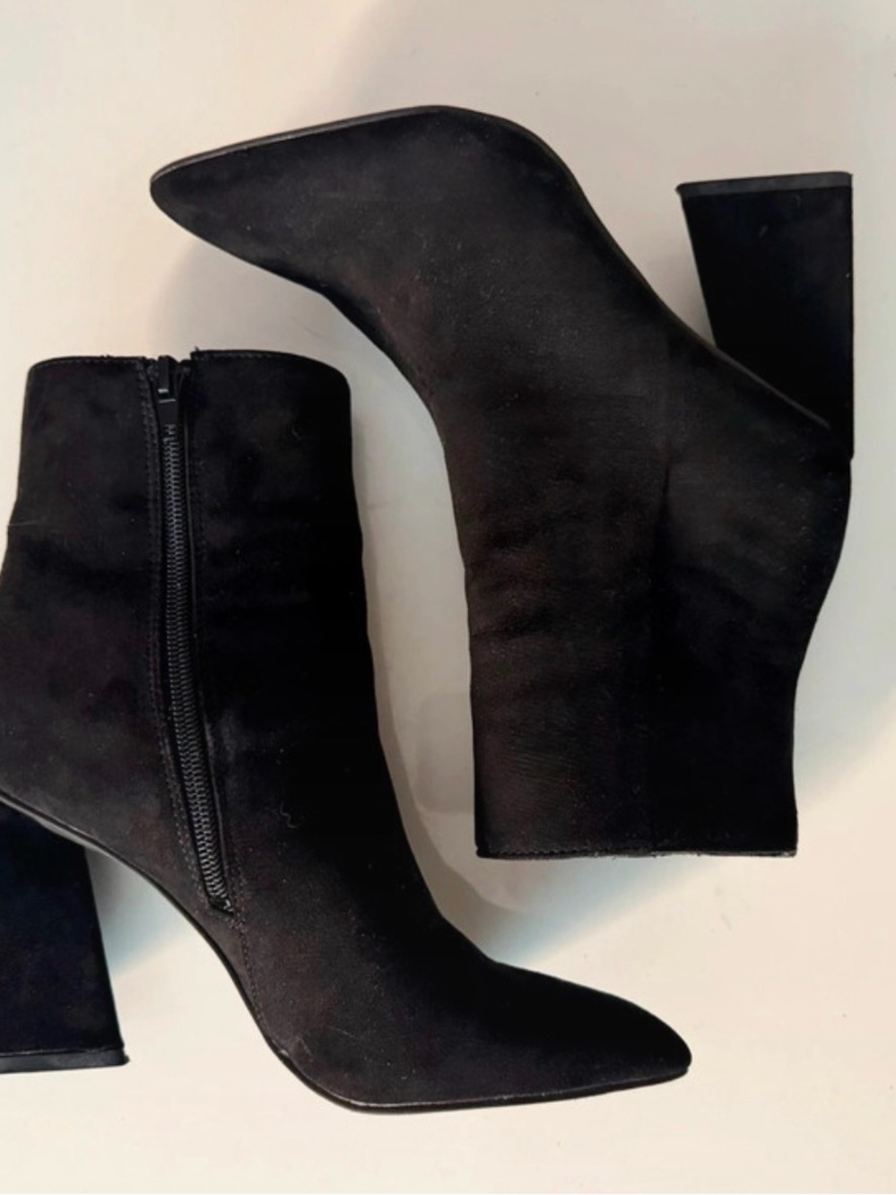 Bar III Black Suede Pointed Toe Ankle Booties
